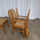 Set of 3 Vintage Wooden Dining Chairs with Cane Seat - Mid-Century Yugoslav