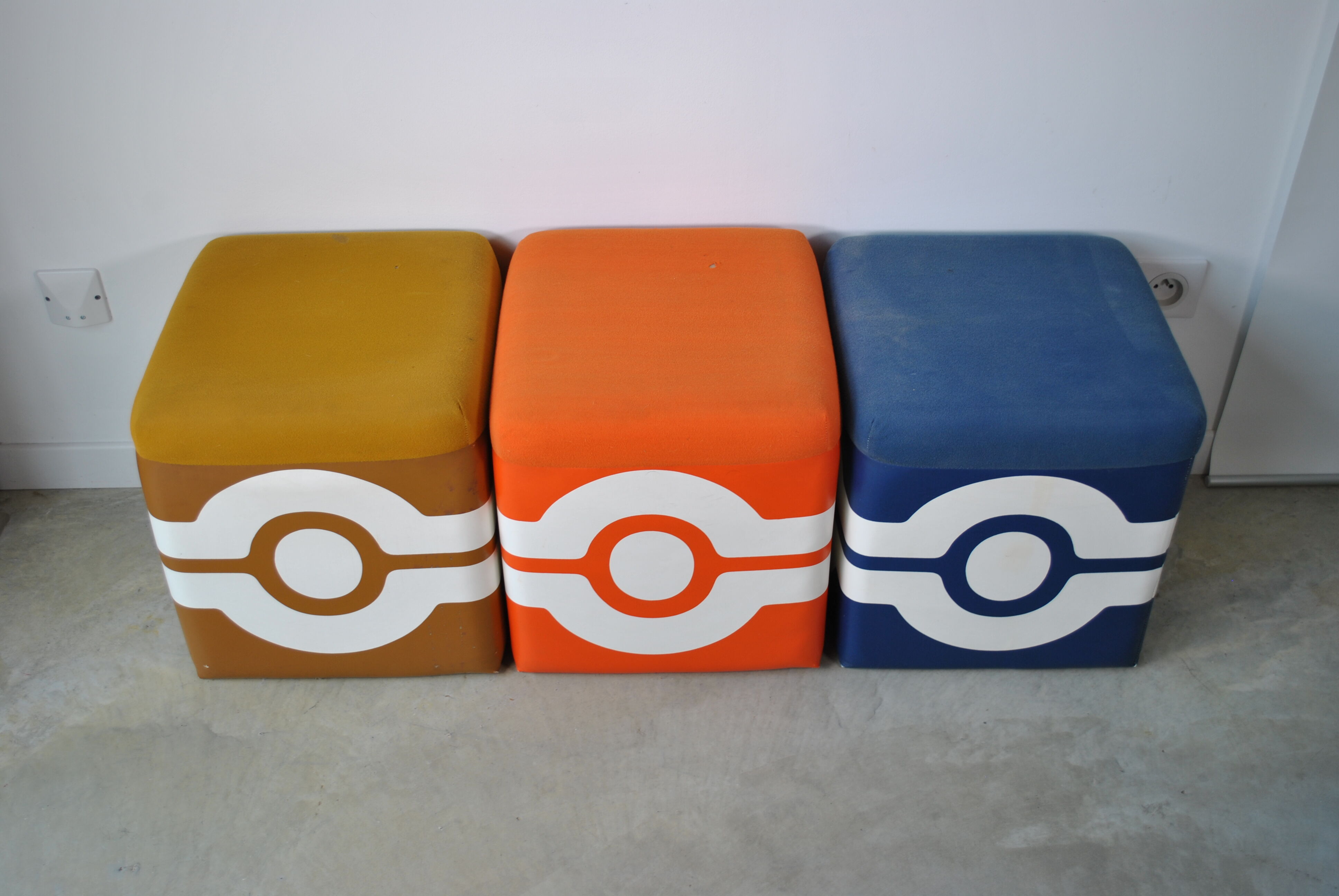 Poufs vintage année 80