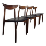 Rosewood dining chairs by Harry Østergaard for Randers Møbelfabrik, Denmark, 1960s, set of 4.