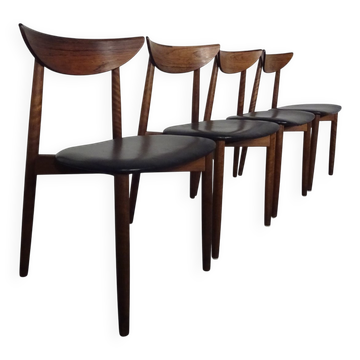 Rosewood Dining Chairs by Harry Østergaard for Randers Møbelfabrik, Denmark, 1960s, Set of 4