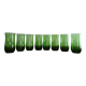 8 verres eau en verre soufflé vintage verts