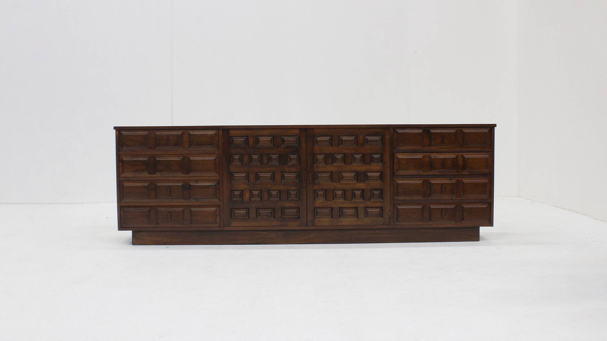 Spanish brutalist sideboard credenza