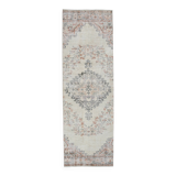 3x9 Cream Brown Persian Runner Rug, 88x272Cm