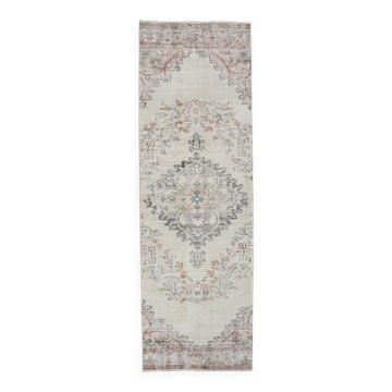 3x9 Cream Brown Persian Runner Rug, 88x272Cm