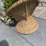 Children's rattan love seat armchairs