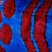 Handmade blue ikat velvet pillows