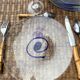 8 vintage blown glass plates with swirl decoration