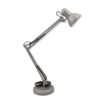 Lampe à poser flexible en métal argenté - 80cm maximum