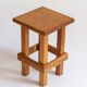 Modernist stool in framiré wood⎮70s