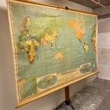 Large Vintage New World School Map