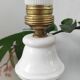 Vintage lamp base in white marble