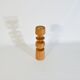 Candle holder in turned solid wood and brass