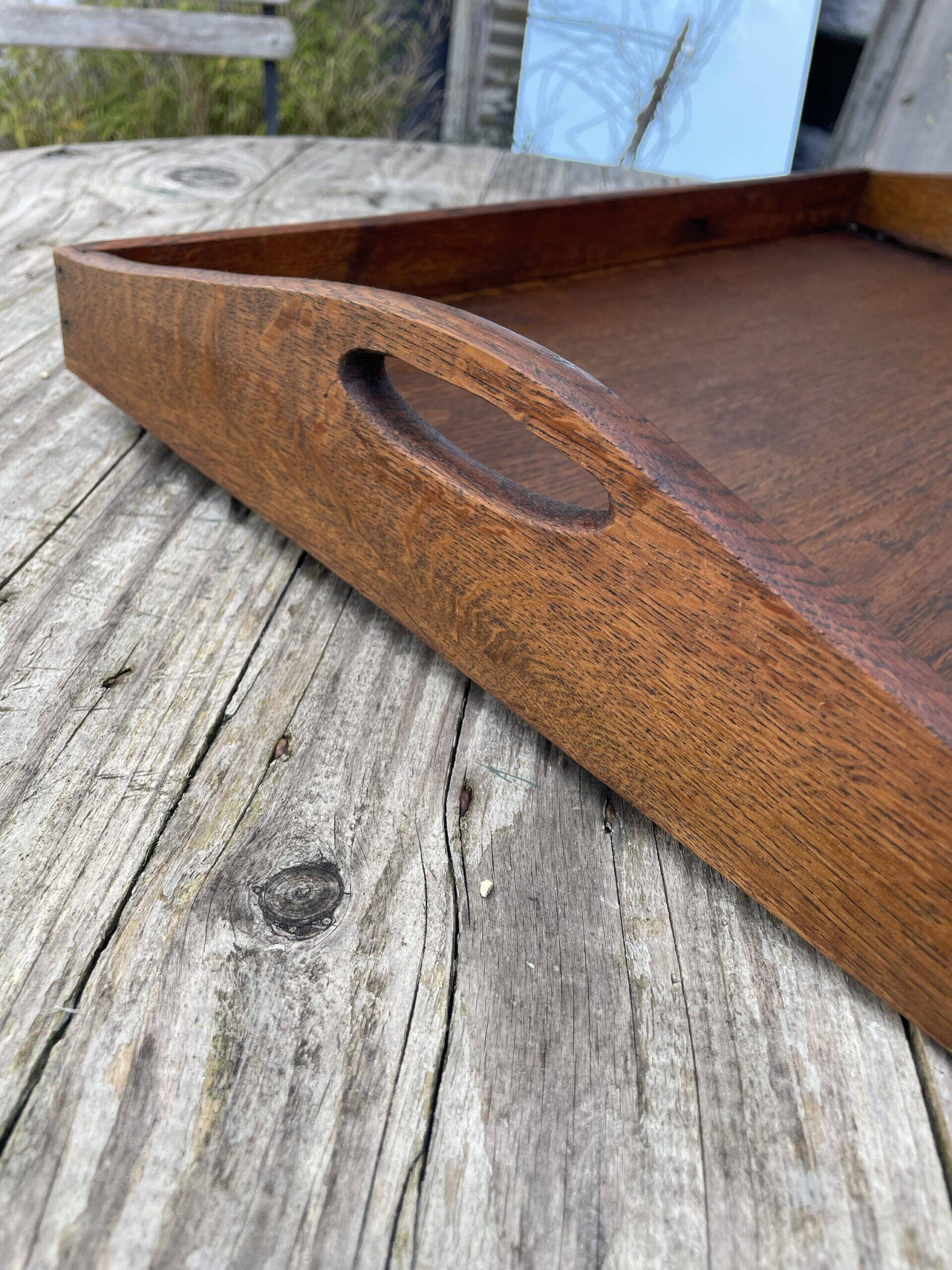 Large serving platter in solid oak