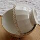 Vintage trio of coffee with milk porcelain in white – Frieze and border do