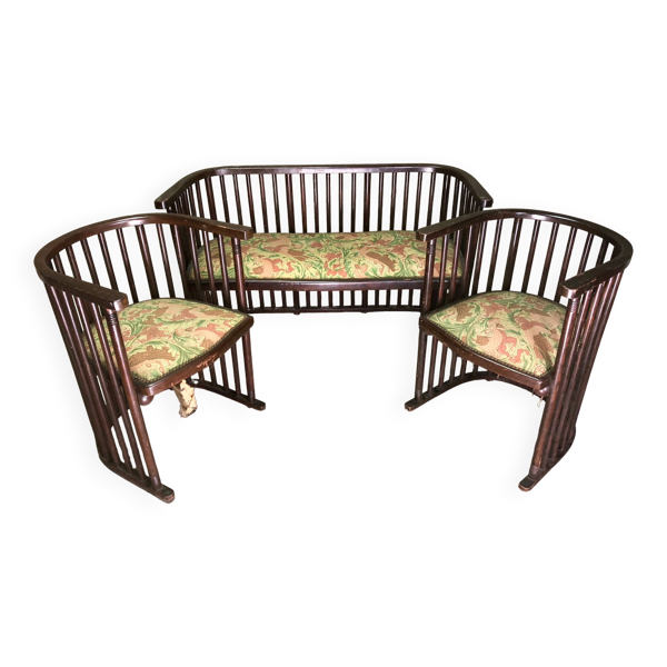 Canapé & 2 fauteuils, Josef Hoffman & J&J Kohn