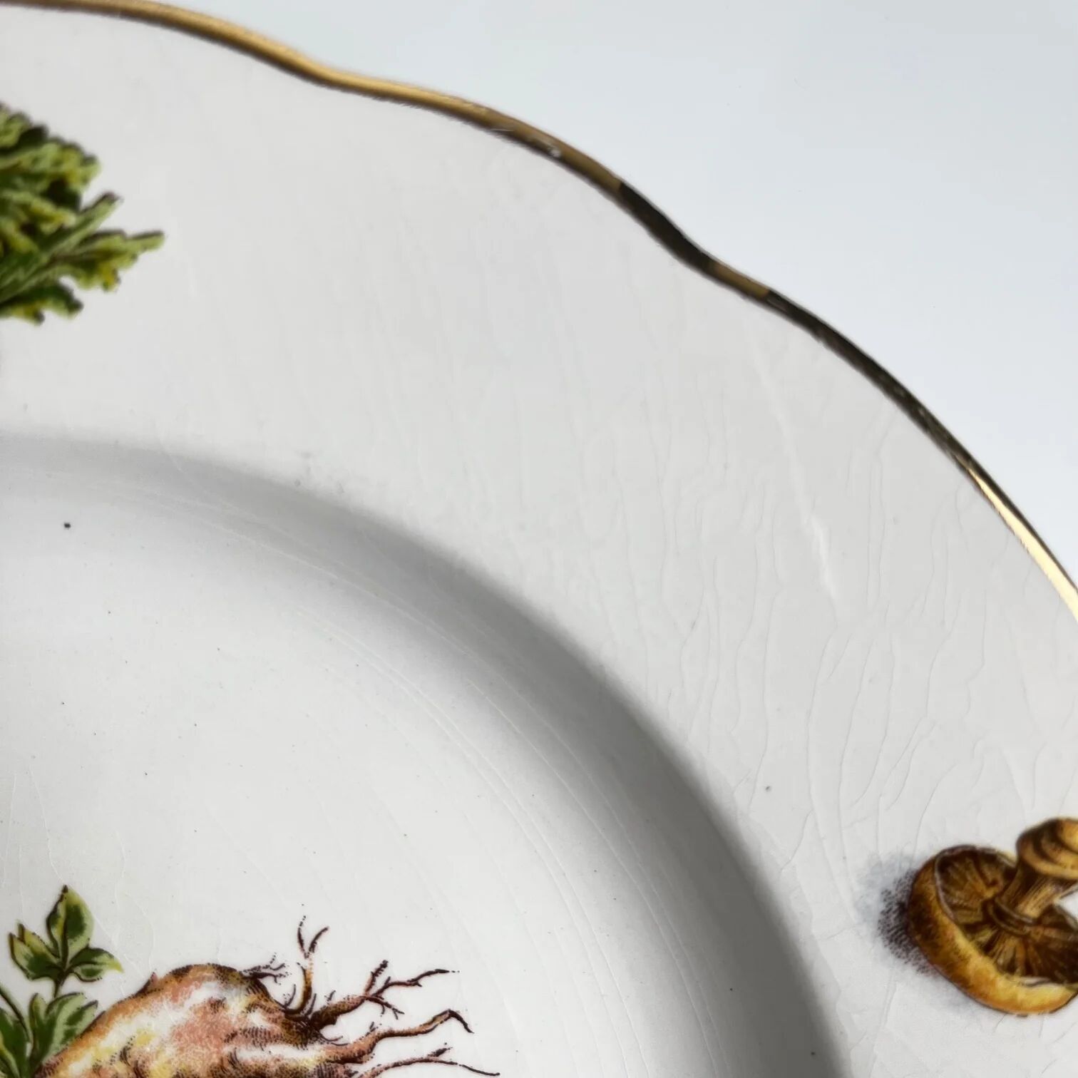 Set of 6 KG Lunéville "Le Potager" soup plates, 1950/70