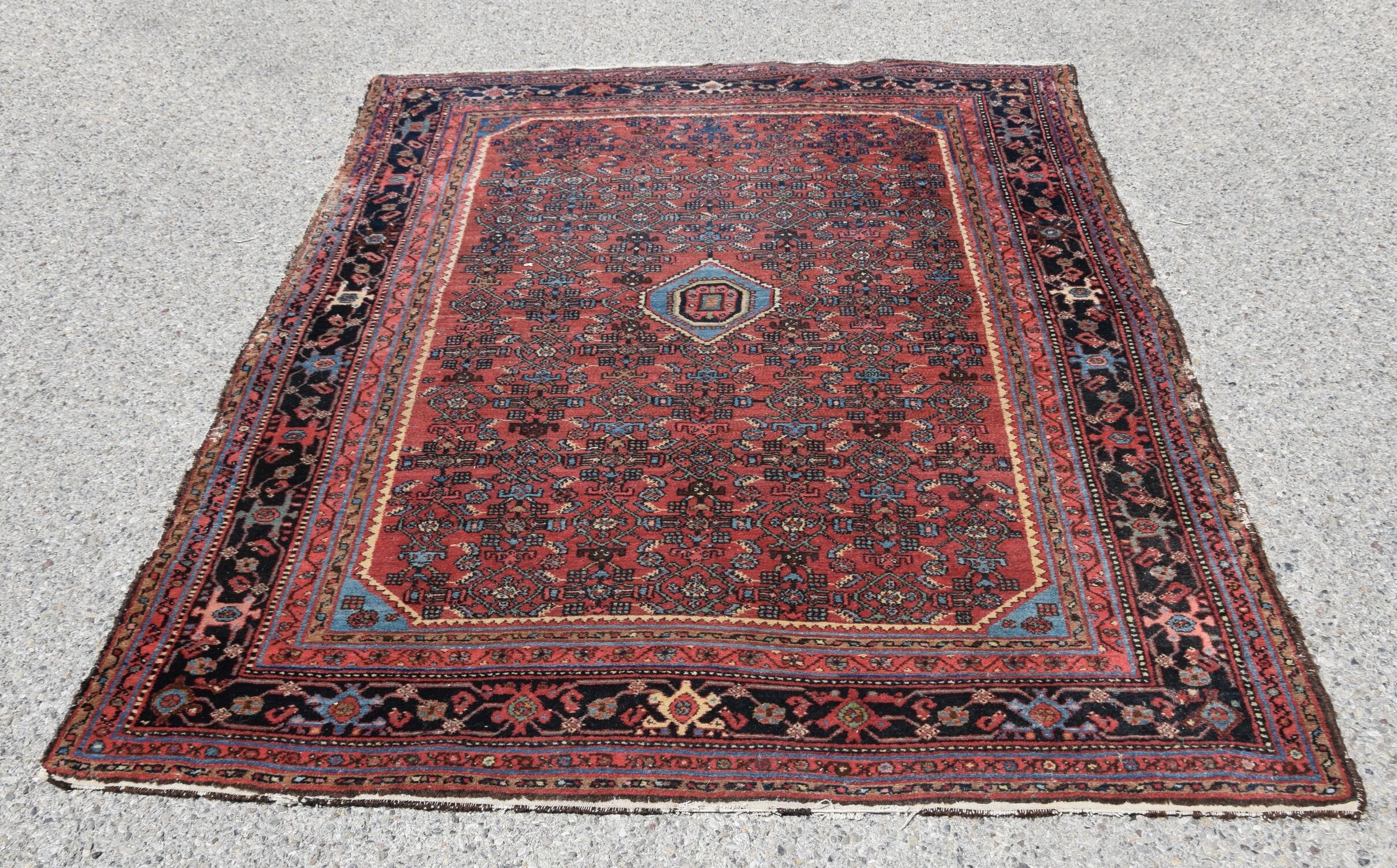 Tapis d'orient iran malayer vintage  : 1.55 x 2.00 mètres - laine