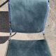 Pair of chrome blue chairs  70