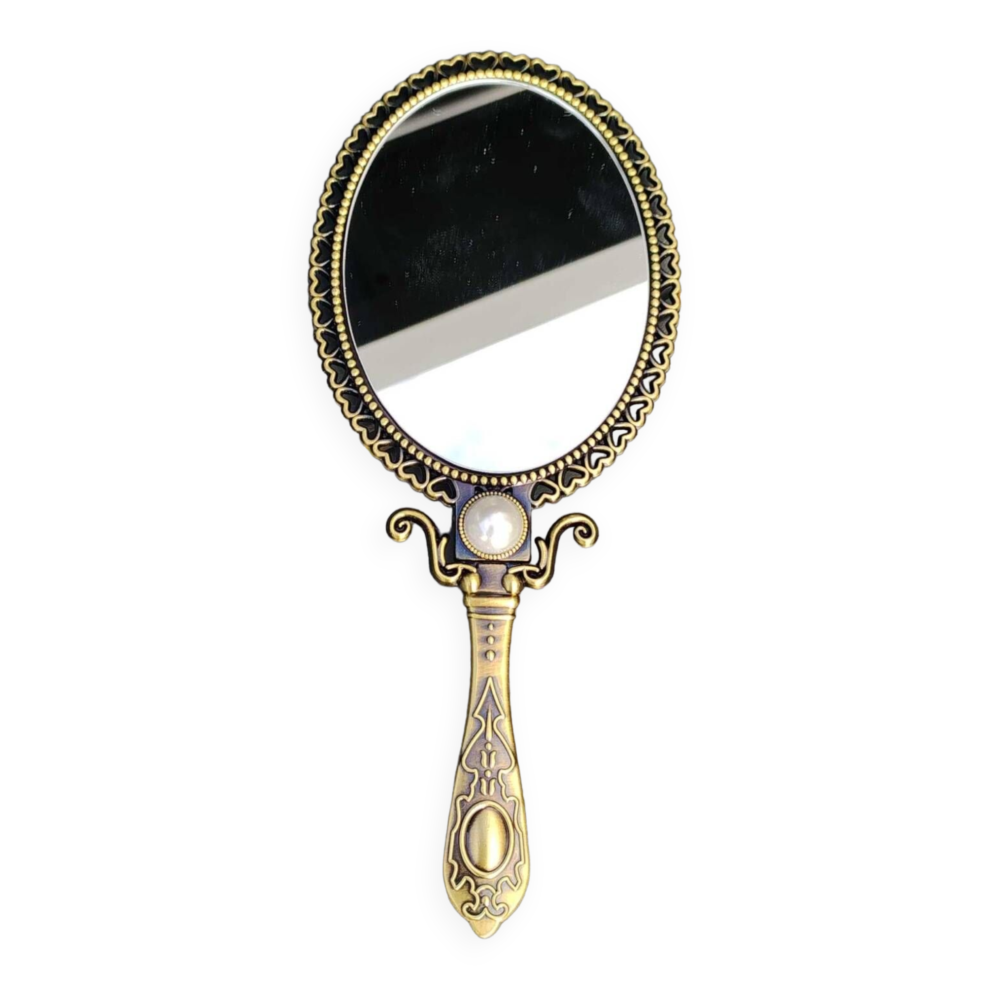 Vanity mirror/face hand or table, oval. baroque/shabby chic style