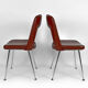 Pair of chairs in chrome and skaï, circa 1960