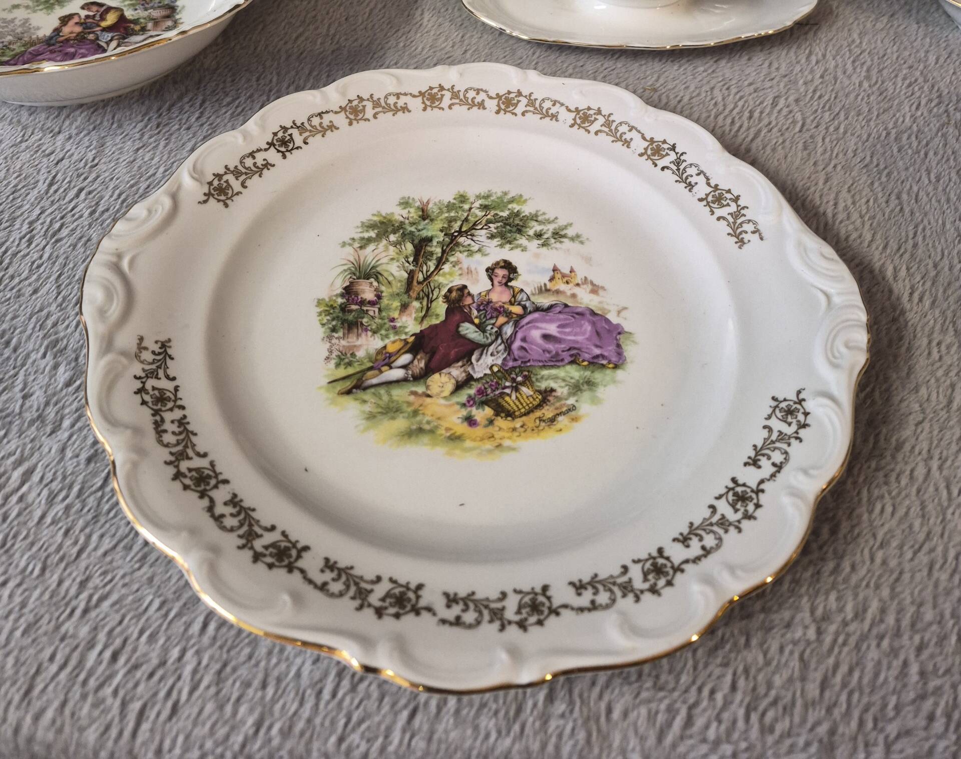 Service de vaisselle Fragonard porcelaine de Bavière Années 50/60