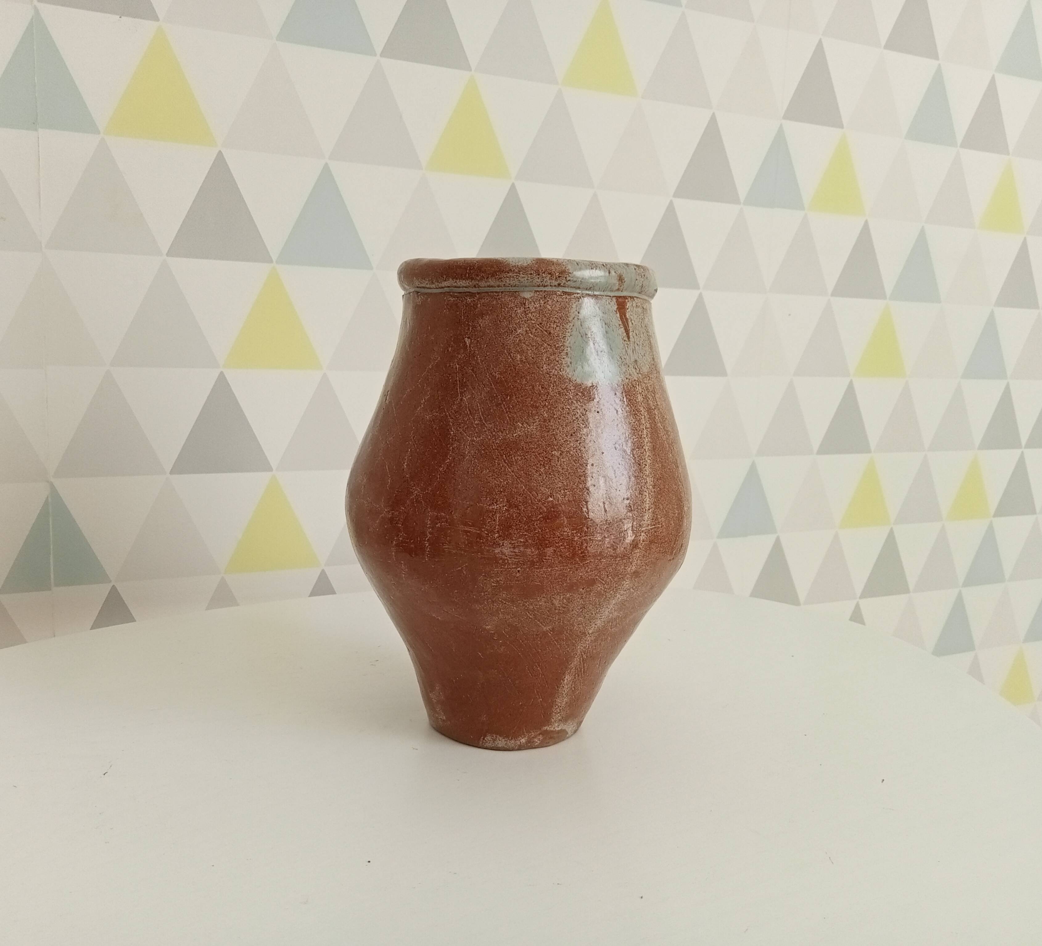 Glazed stoneware vase from the 70s
