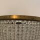 Ceiling light basket old 19th brass and faceted glass beads