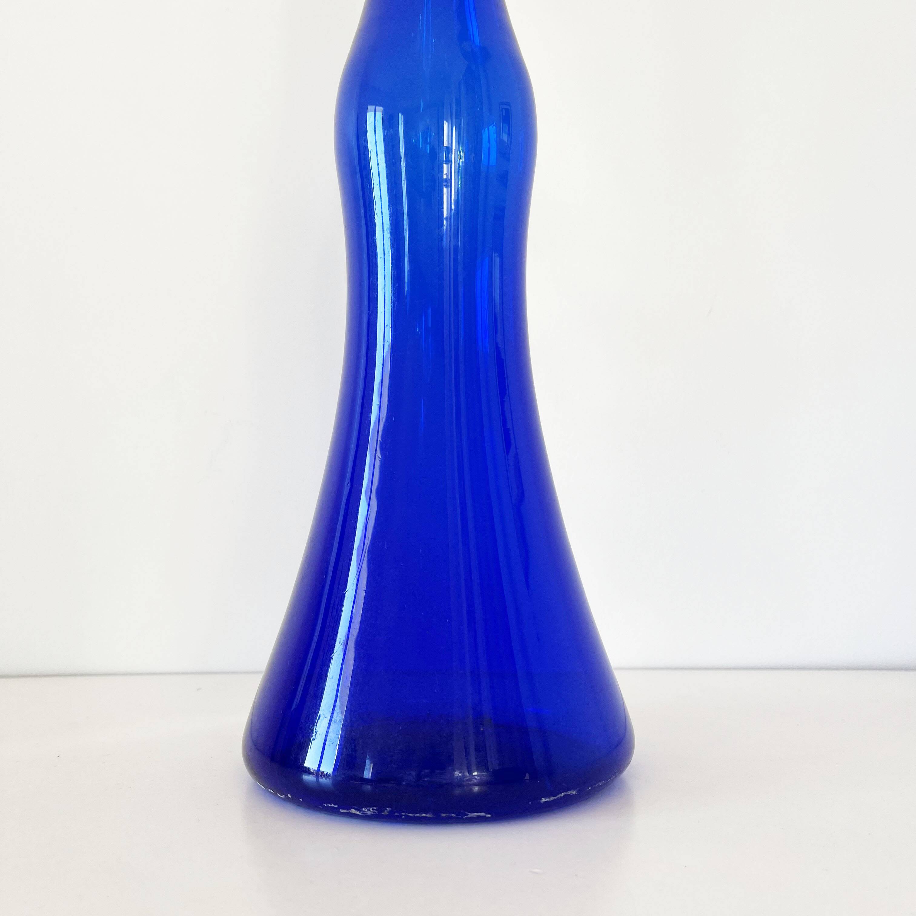 Bouteille, carafe italienne Empoli bleue