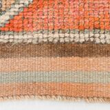 3x10 Vintage Pink & Orange Turkish Runner Rug, 88x323Cm