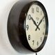 Vintage brown bakelite electric wall clock from smiths sectric, 1950s