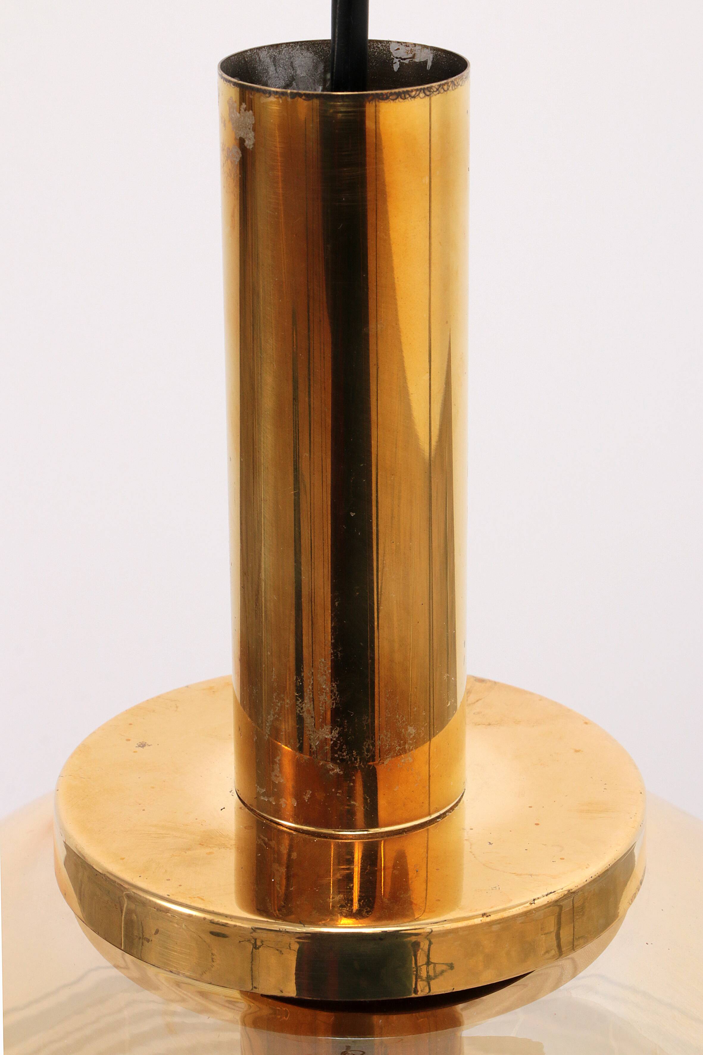 Vintage Set of three Glashutte Limburg hanging lamps, 1960s Germany.