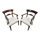 A pair of exclusive Biedermeier study armchairs, 19th century