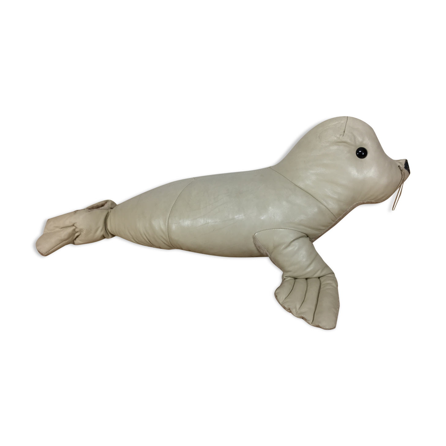 Omersa seal, white leather foot rest