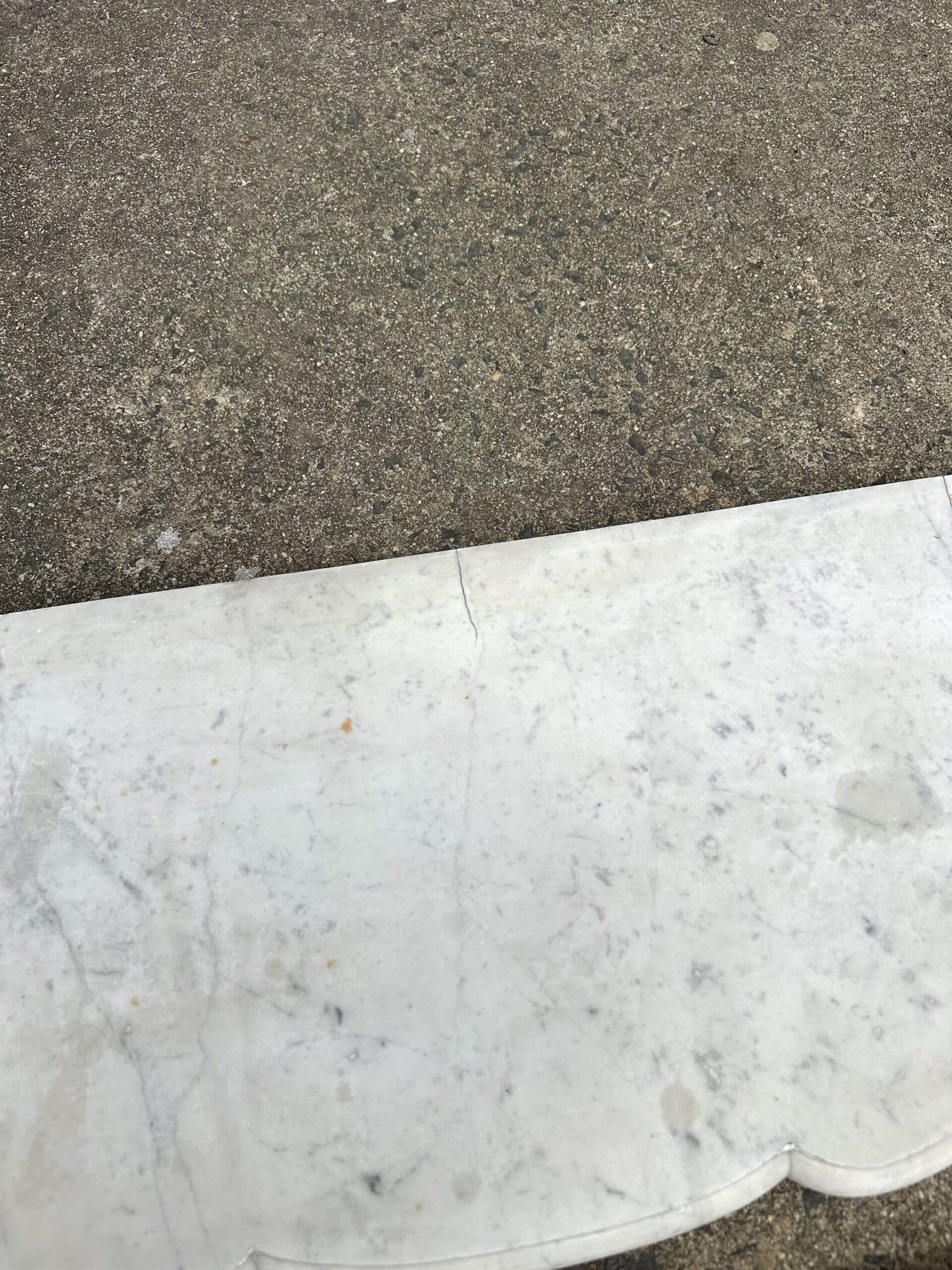 White Carrara marble fireplace from around 1880