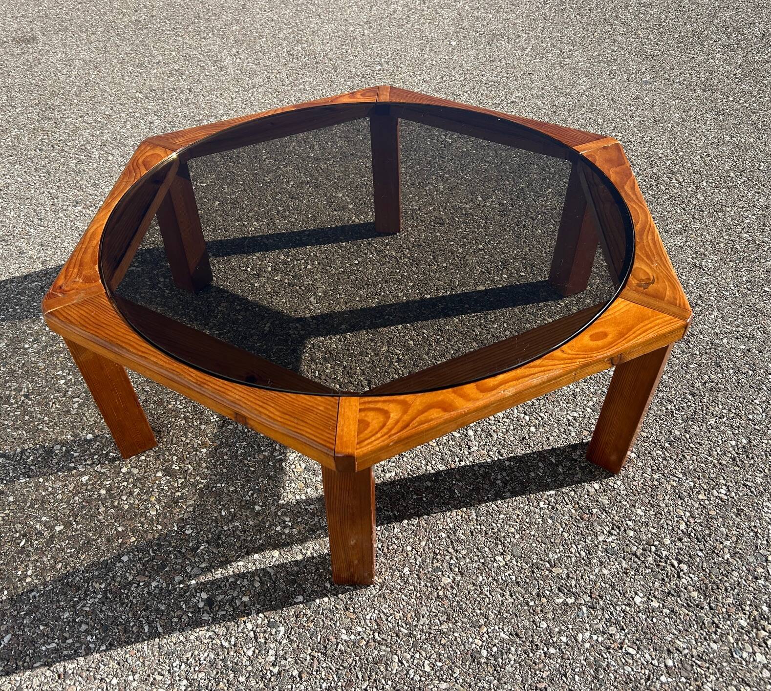 large brutalist coffee table