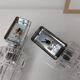 Pair of chrome wall lights