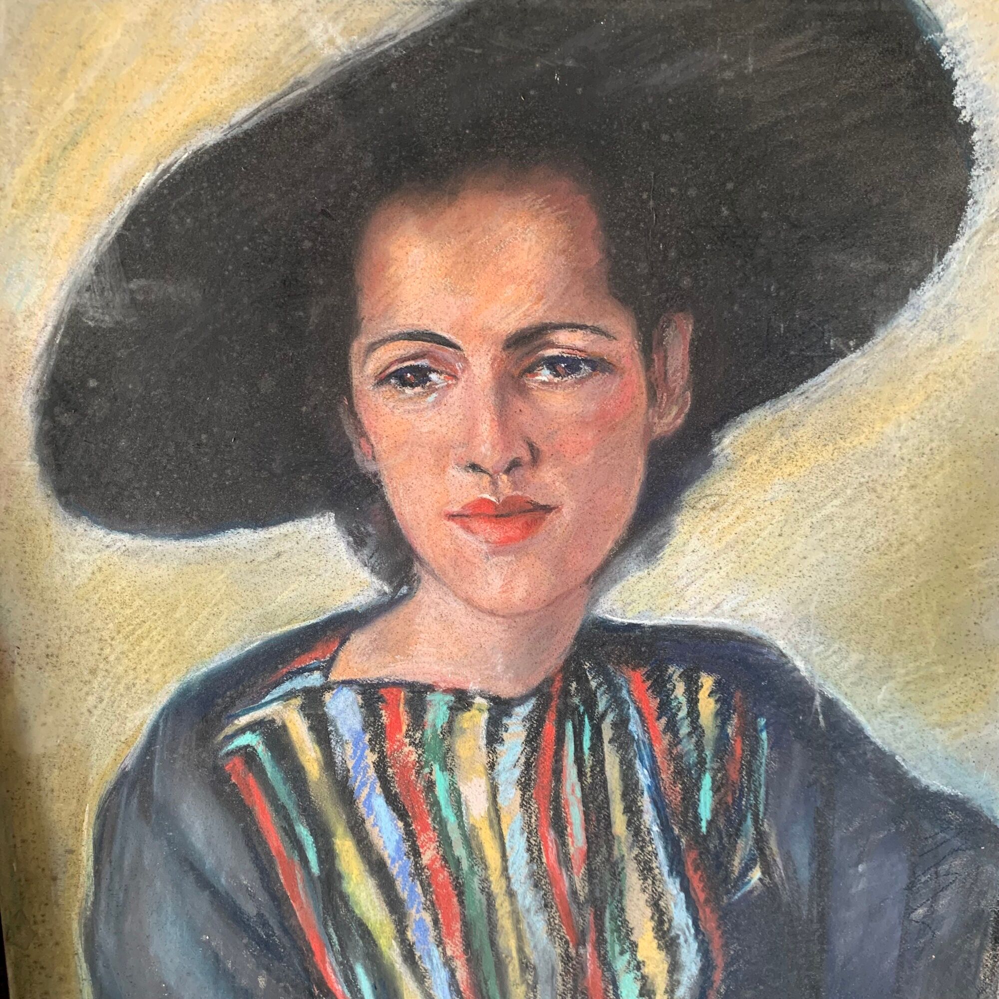 Portrait of Lady in Pastel by Marie Terlamen