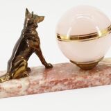 Lamp dog art deco