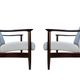 Mid Century Armchairs in Beige Linen, by Edmund Homa, 1960s, Set of Two