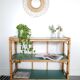 Vintage rattan shelf