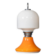 Vintage 20thc italian white & orange glass table lamp c.1970