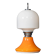 Vintage 20thc italian white & orange glass table lamp c.1970
