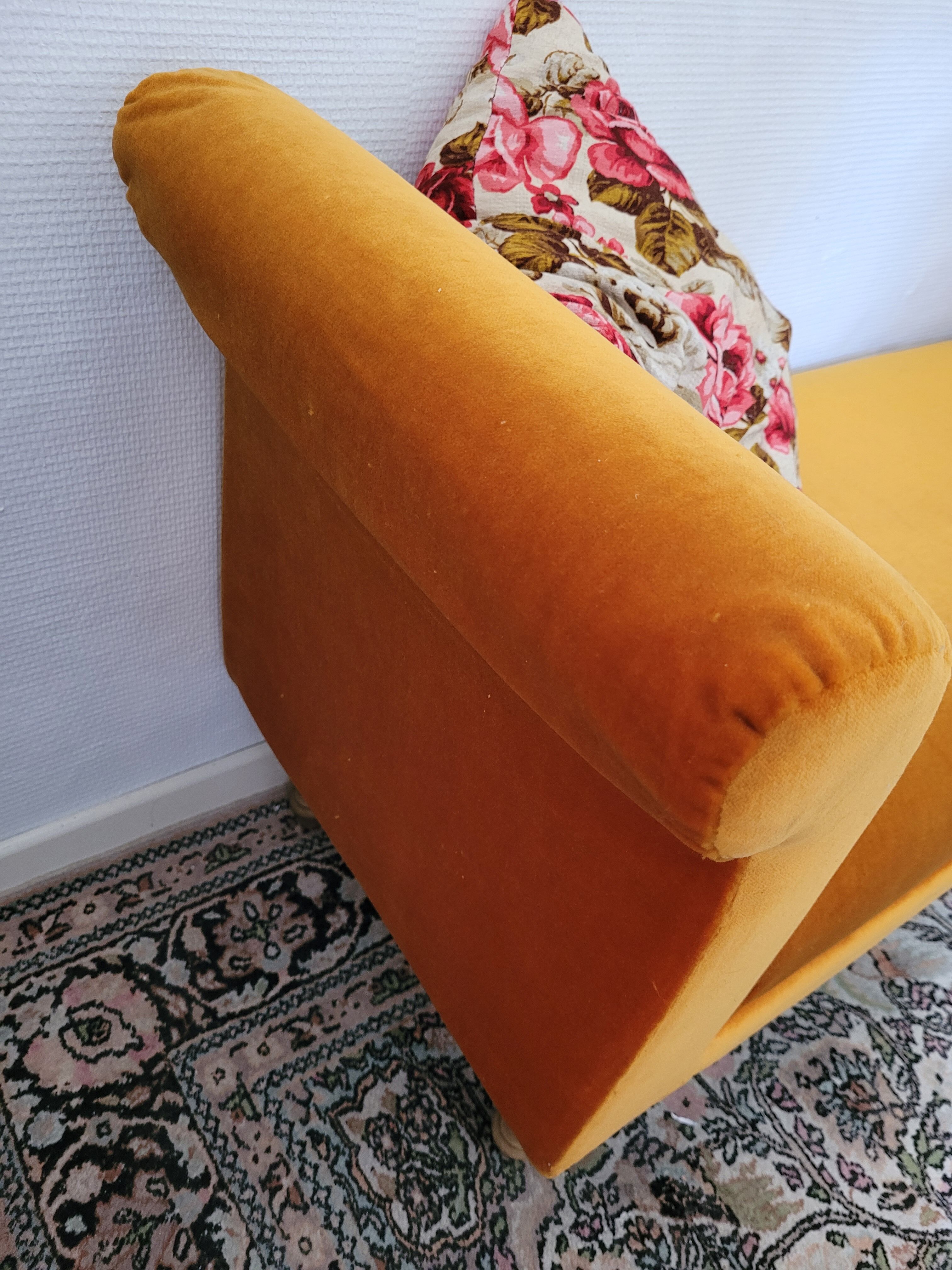 Vintage velvet sofa