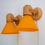 Pine wall sconces from Solbacken, 1975, set of 2
