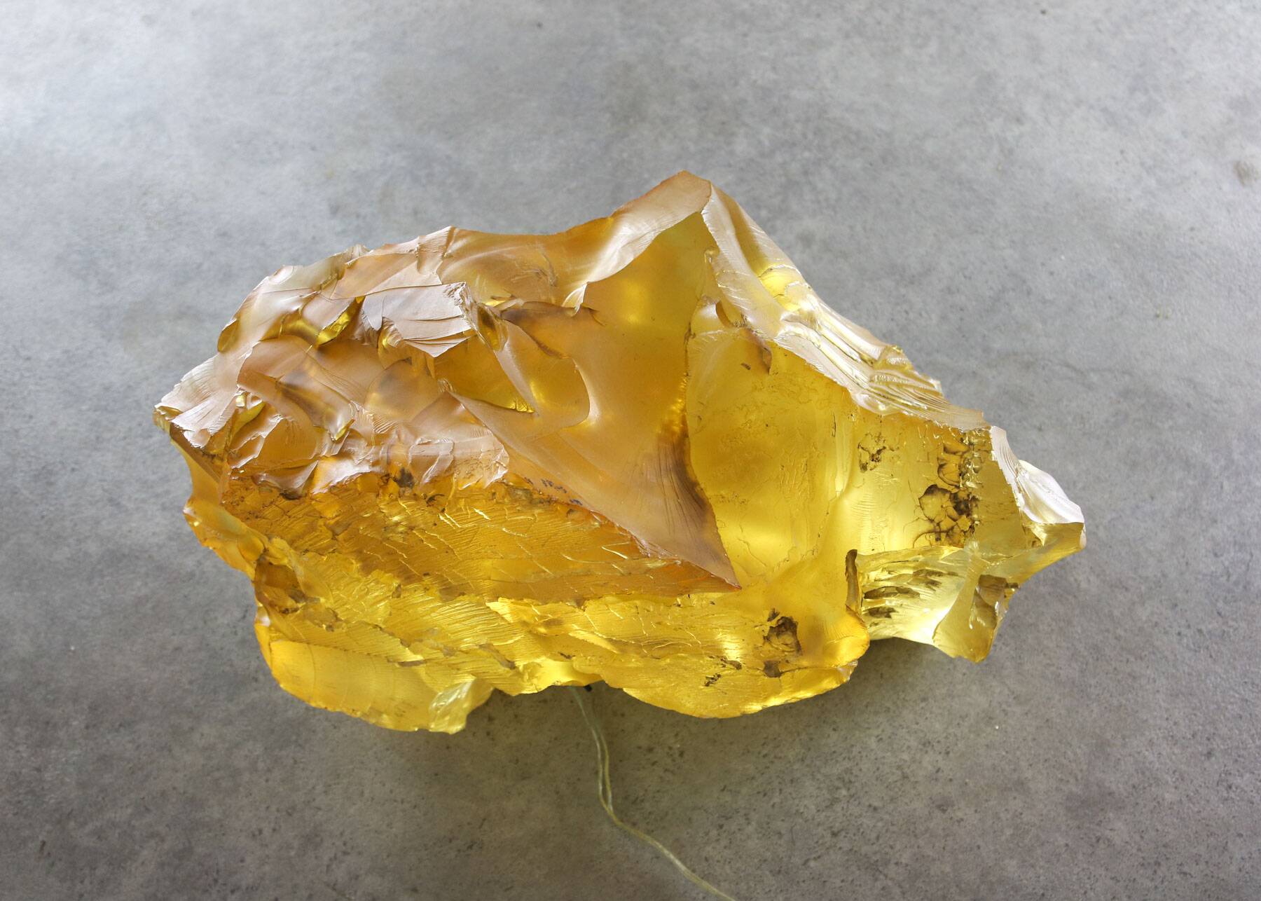 Vintage Italian Orange & Yellow Sculpture Lamps, 70s, set of 2