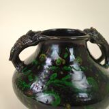 Spanish pottery vase with two handles