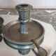 Bougeoirs en étain - vintage
