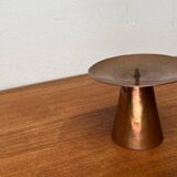 Handmade German copper candlestick from the mid-century by AWD, 1960s.
