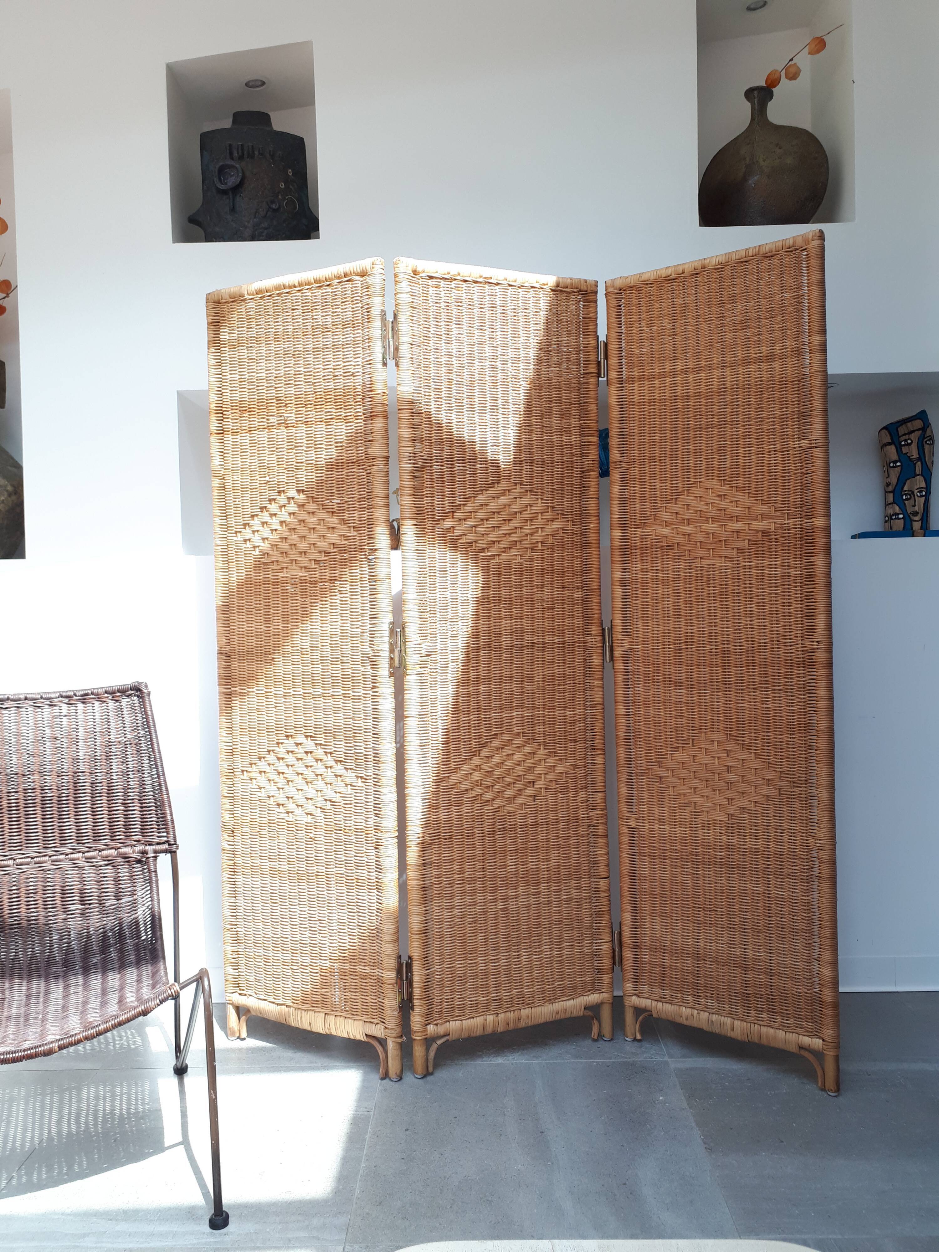 Rattan screen