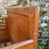 Handmade children's bed with compass feet 1950